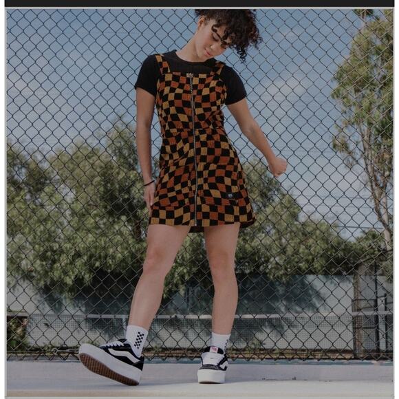 VANS Jagger Fall Mini Dress Women's XS Cotton Corduroy Streetwear Preppy Punk - Picture 10 of 13